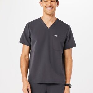 Men's Grey Scrub Top